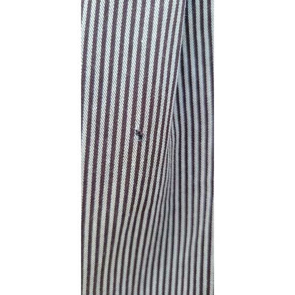 Sandro Sportswear Jacket Womens 1X Brown Tan Striped Cotton Cropped Blazer Top - Picture 5 of 8